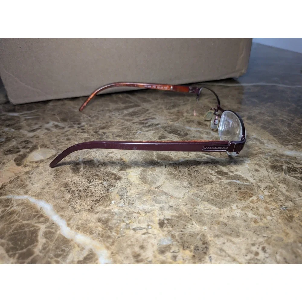Dolce & Gabbana Eyeglasses DG 856 744 Burgundy Half Rim Frame Italy 49[]17 G39